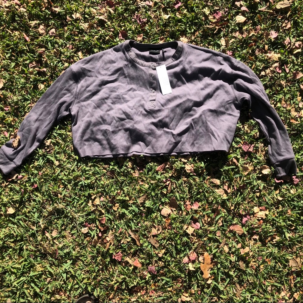 UO cropped waffle knit